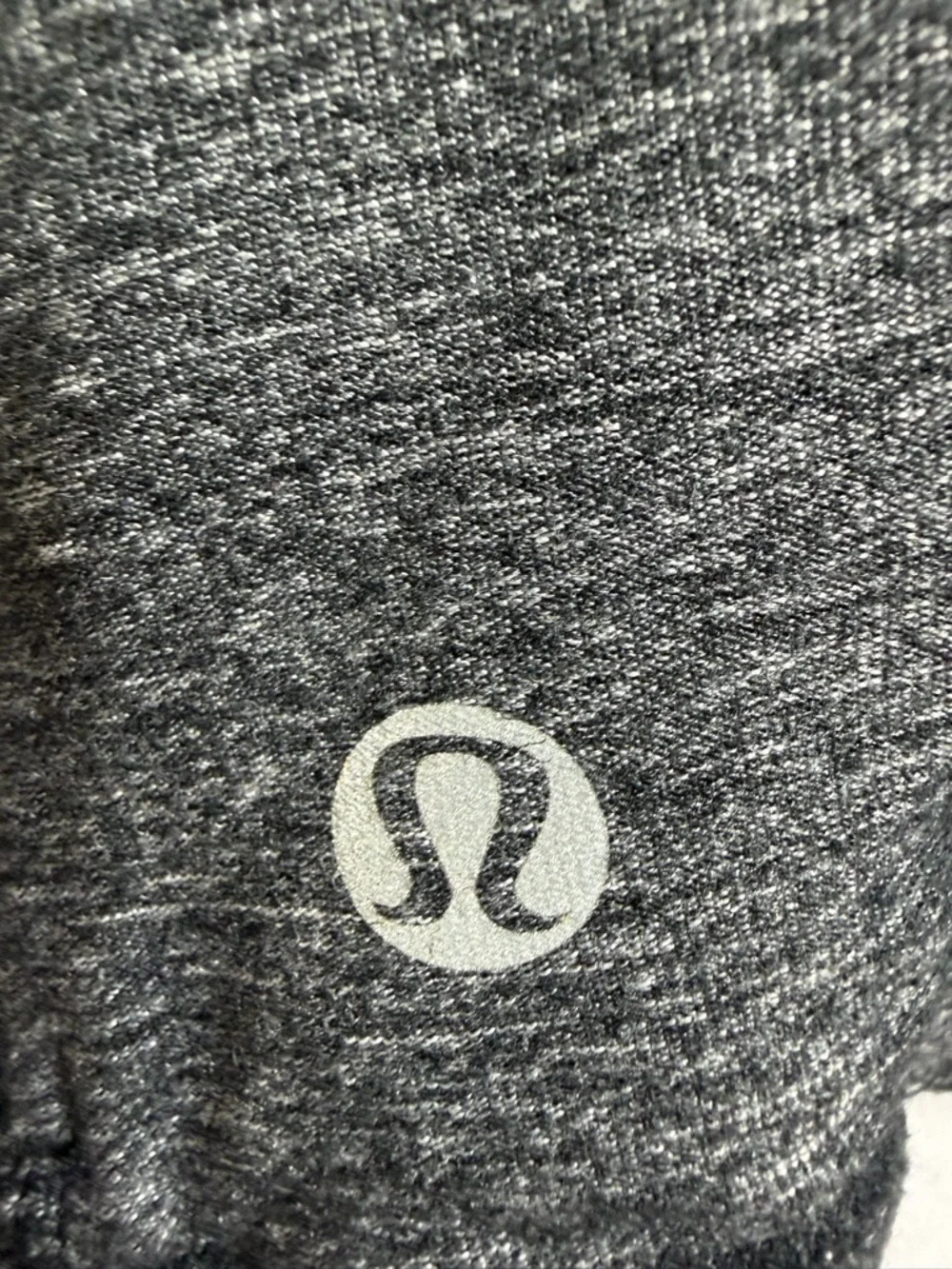 Lululemon Run Free Tank Heathered Black Ruffle Trim Pocket Yoga Running Top Sz 8